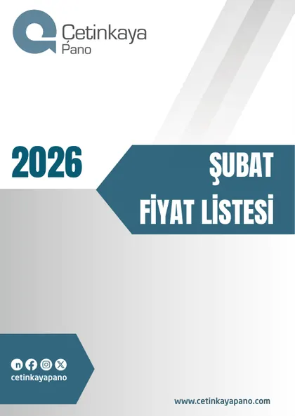 Çetinkaya Pano Çetinkaya Pano Şubat 2026 Fiyat Listesi kapak görseli
