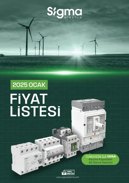 Sigma Elektrik Sigma Elektrik 2025 Ocak Fiyat Listesi kapak görseli